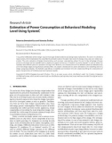 Báo cáo hóa học: Research Article Estimation of Power Consumption at Behavioral Modeling Level Using SystemC