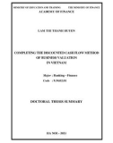 Doctoral thesis summary Banking – Finance: Completing the discounted cash flow method of business valuation in Vietnam