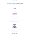 Doctor of Philosophy: Analysis of some vegetable oils for potential biodiesel production