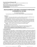 Management control systems in Nepalese commercial banks