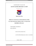 Luận văn Thạc sĩ Khoa học: Khảo sát, đánh giá sự phân bố hàm lượng các kim loại nặng trong nước và trầm tích hệ thống sông đáy