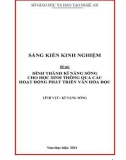 Sáng kiến kinh nghiệm THPT: Hình thành kĩ năng sống cho học sinh thông qua các hoạt động phát triển văn hóa đọc