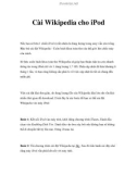 Cài Wikipedia cho iPod