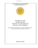 Giáo trình Lý thuyết hóa sinh (Ngành: Kỹ thuật phục hình răng - Trình độ: Cao đẳng) - Trường Cao đẳng Y tế Thanh Hoá