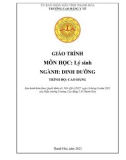 Giáo trình Lý sinh (Ngành: Dinh dưỡng - Trình độ: Cao đẳng) - Trường Cao đẳng Y tế Thanh Hoá