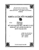 Khóa luận tốt nghiệp: Kế toán doanh thu, chi phí và xác định kết quả kinh doanh tại DNTN Thanh Yên