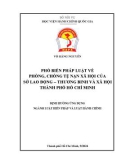 Đề án tốt nghiệp Luật Hiến pháp và Luật Hành chính: Phổ biến pháp luật về phòng, chống tệ nạn xã hội của Sở Lao động – Thương binh và Xã hội Thành phố Hồ Chí Minh