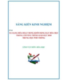 Sáng kiến kinh nghiệm THPT: Đa dạng hóa hoạt động khởi động dạy Hóa học trong chương trình giáo dục 2018 trung học phổ thông