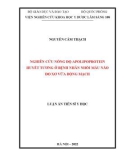 Luận án Tiến sĩ Y học: Nghiên cứu nồng độ apolipoprotein huyết tương ở bệnh nhân nhồi máu não do xơ vữa động mạch