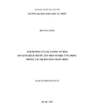 Luận án Tiến sĩ Vật lý: Ảnh hưởng của sự lượng tử hóa do giảm kích thước lên một số hiệu ứng động trong các hệ bán dẫn thấp chiều