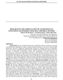 Research on the formulation of nanoparticles containing mangiferin using self-assembly method