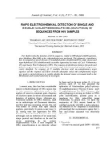 Rapid electrochemical detection of single and double nucleotide mismatches (mutations) of sequences from HIV samples