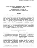 QESAR study tripeptide analogues as antioxidation agents