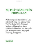 sự phát sáng trên phong lan