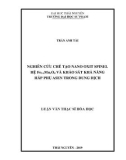 Luận văn Thạc sĩ Hoá học: Nghiên cứu chế tạo vật liệu nano oxit spinel hệ Fe3-xMnxO4 và khảo sát khả năng hấp phụ asen trong dung dịch