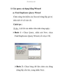 Các query sử dụng bằng Wirard