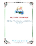 luận văn: Tìm hiểu công nghệ LINQ và ứng dụng