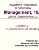 Management - Chapter 7: Fundamentals of Planning