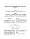 Determination of Geometries of some complexes of Ni(II), Cu(II)