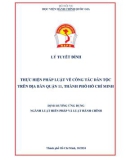 Đề án tốt nghiệp Luật Hiến pháp và Luật Hành chính: Thực hiện pháp luật về công tác dân tộc trên địa bàn Quận 11, Thành phố Hồ Chí Minh