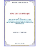 Sáng kiến kinh nghiệm THPT: Một số giải pháp nhằm giảm áp lực đồng trang lứa cho học sinh Trường THPT Nguyễn Trường Tộ - Hưng Nguyên