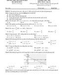 Đề thi giữa học kì 1 môn Toán lớp 10 năm 2024-2025 - Trường THPT Trần Hưng Đạo, Nam Định