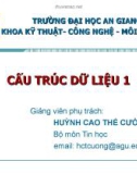 Bài giảng Cấu trúc dữ liệu 1: Chương 3D - Huỳnh Cao Thế Cường