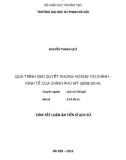 Tóm tắt Luận án tiến sĩ Lịch sử: Quá trình giải quyết khủng hoảng tài chính - kinh tế của Chính phủ Mỹ (2008-2014)