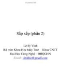 Bài giảng Sắp xếp (Phần 2)