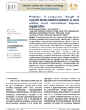 Prediction of compressive strength of concrete at high heating conditions by using artificial neural network-based Bayesian regularization