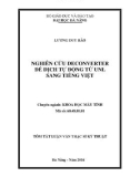 Tóm tắt Luận văn Thạc sĩ Kỹ thuật: Nghiên cứu DeConverter để dịch tự động từ UNL sang tiếng Việt