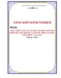 Sáng kiến kinh nghiệm THPT: Phát triển năng lực tự học cho học sinh thông qua dạy học dự án chủ đề Động lực học chất điểm – Vật lí 10