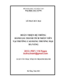 Luận văn Thạc sĩ Quản trị kinh doanh: Hoàn thiện hệ thống đánh giá thành tích nhân viên tại trường Cao đẳng thương mại Đà Nẵng