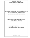 Khóa luận tốt nghiệp Kế toán Kiểm toán: Hoàn thiện công tác kế toán doanh thu, chi phí và xác định kết quả kinh doanh tại Công ty Cổ phần thép Trang Khanh