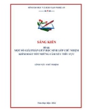 Sáng kiến kinh nghiệm THPT: Một số giải pháp giúp học sinh lớp chủ nhiệm kiểm soát tốt những cảm xúc tiêu cực