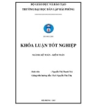 Khóa luận tốt nghiệp Kế toán Kiểm toán: Hoàn thiện tổ chức công tác kế toán doanh thu, chi phí và xác định kết quả kinh doanh tại công ty Cổ Phần thủy sản Đại Yên