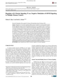 Regulator of G protein signaling 17 as a negative modulator of GPCR signaling in multiple human cancers