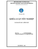 Khóa luận tốt nghiệp Kế toán Kiểm toán: Hoàn thiện tổ chức kế toán chi phí sản xuất và tính giá thành sản phẩm tại công ty Cổ phẩn dược liệu và vật tư y tế Hải Phòng