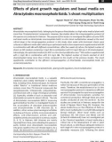 Effects of plant growth regulators and basal media on Atractylodes macrocephalaKoidz.'s shoot multiplication