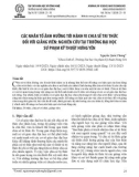 Các nhân tố ảnh hưởng tới hành vi chia sẻ tri thức đối với giảng viên: Nghiên cứu tại Trường Đại học Sư phạm Kỹ thuật Hưng Yên