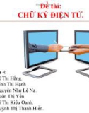 Đề tài: CHỮ KÝ ĐIỆN TỬ