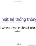 Bảo mật thông tin: Các phương pháp mã hóa - phần 1