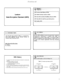 Chapter 6: Lecture Data Encryption Standard (DES)