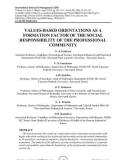 Values-based orientations as a formation factor of the social responsibility of the professional community