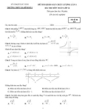 Đề thi khảo sát chất lượng môn Toán lớp năm 2021 có đáp án - Trường THPT Gia Bình Số 1 (Mã đề 132)