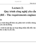 Lecture 2: Quy trình công nghệ yêu cầu (RE - The requirements engineering)