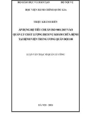 Luận văn Thạc sĩ Quản lý công: Áp dụng bộ tiêu chuẩn ISO 9001: 2015 vào quản lý chất lượng dịch vụ khám chữa bệnh tại Bệnh viện Trung ương Quân đội 108