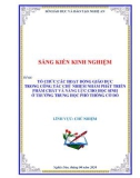 Sáng kiến kinh nghiệm THPT: Tổ chức các hoạt động giáo dục trong công tác chủ nhiệm nhằm phát triển phẩm chất và năng lực cho học sinh ở Trường trung học phổ thông Cờ Đỏ