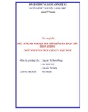 Sáng kiến kinh nghiệm THPT: Đổi mới giờ sinh hoạt lớp theo hướng phát huy tính tích cực của học sinh trường THPT Nguyễn Cảnh Chân