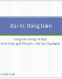 Bài giảng Cấu trúc dữ liệu và giải thuật: Bài 10 - Hoàng Thị Điệp (2014)